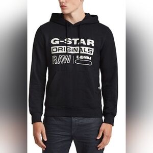 Men's Distressed Originals Regular-Fit Logo Print Fleece Hoodie